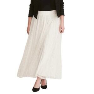 Torrid Maxi Skirt Sz 1 Polka Dot Lace Pull On NWT - Romantic Boho Chic Feminine